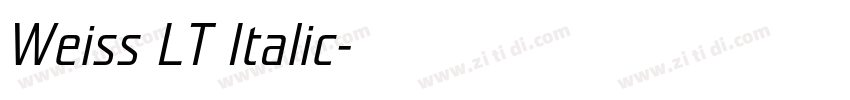 Weiss LT Italic字体转换